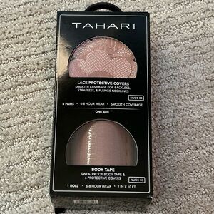 Tahari Lace Protective Covers (4 Pairs) and Body Tape w/ 6 covers. NUDE 03 NEW